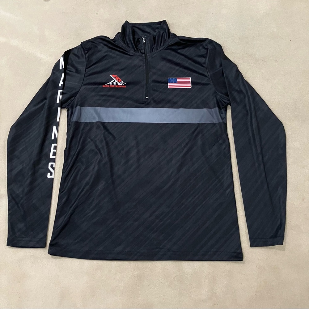 Marine Corps Marathon MCM 2019 mock 1/4 zip shirt